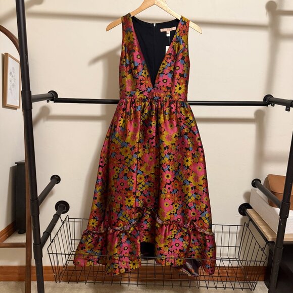 Anthropologie Hutch Floral Jacquard Dress 6 - Picture 5 of 14